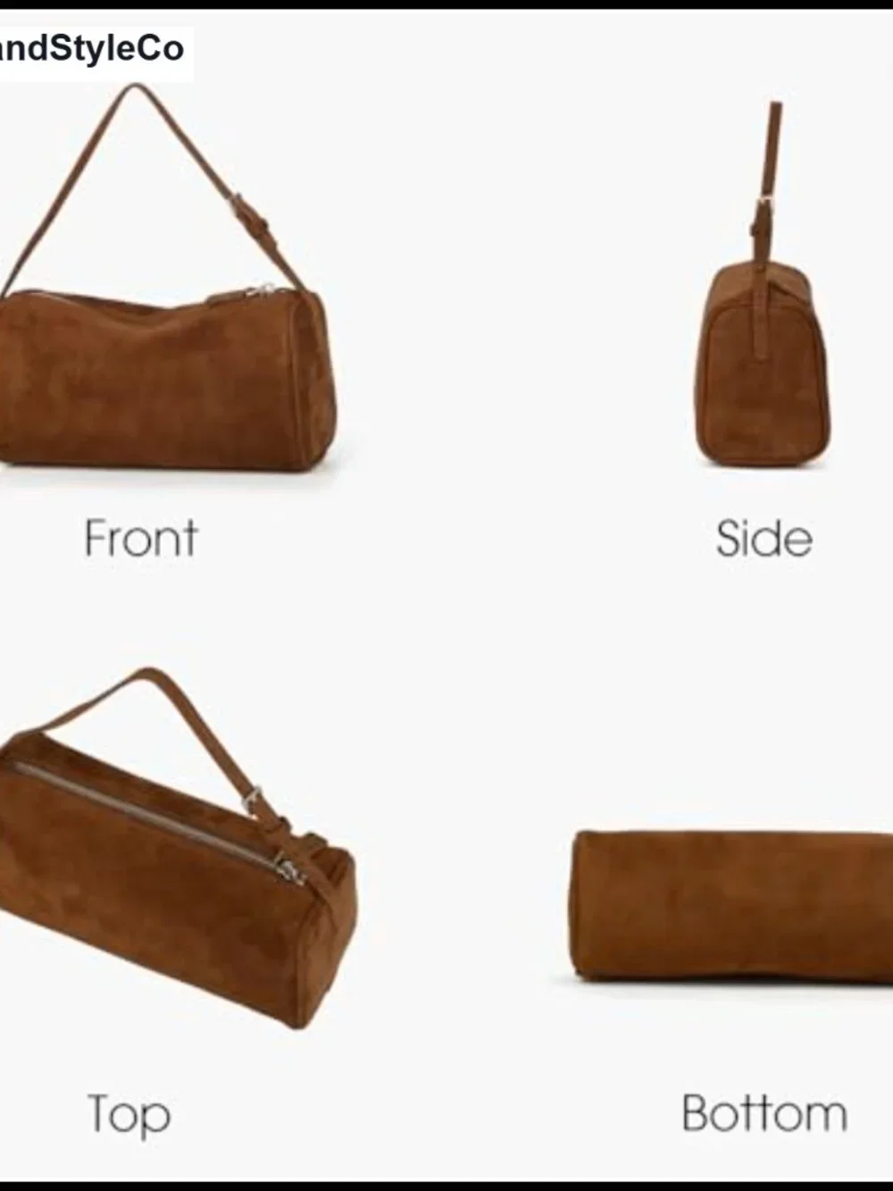 Premium Suede Leather Crossbody Hobo Bag Small Shoulder Purse